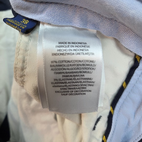 Polo Ralpf Lauren Shorts Mens 38 Chino Stretch Fit Classic Navy Blue Short Pants - Picture 8 of 8